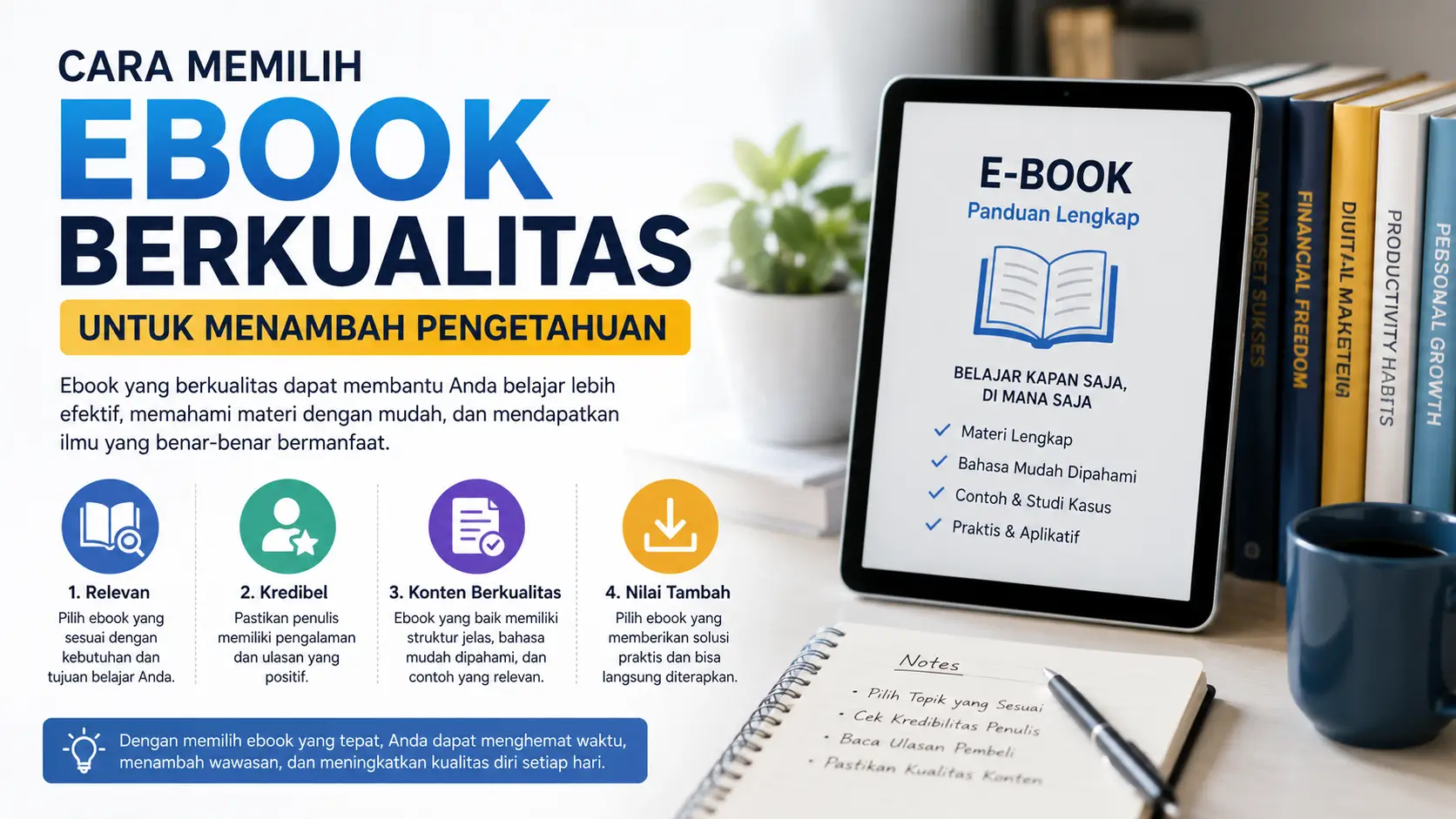 Cara Memilih eBook Berkualitas untuk Menambah Pengetahuan